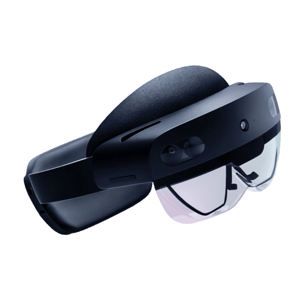 A HoloLens mixed reality headset.